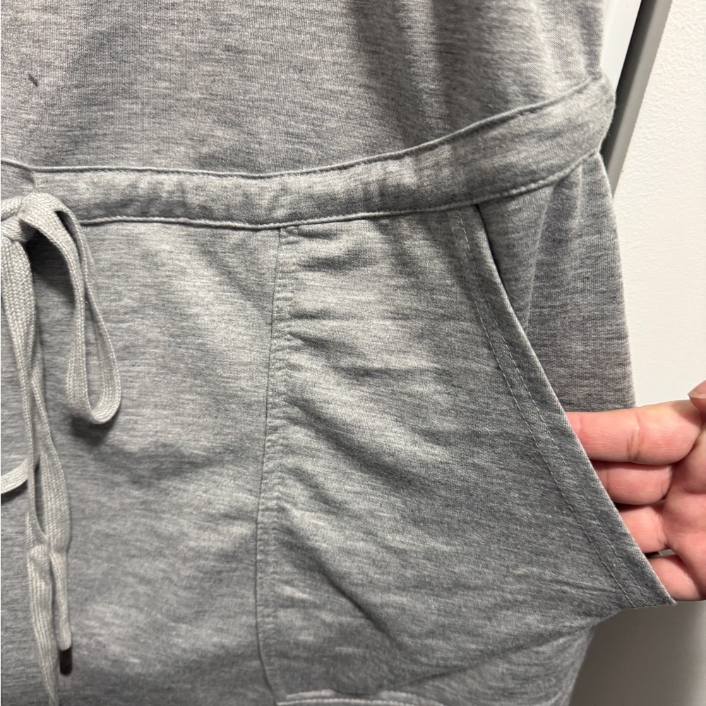 BloomChic Gray Drawstring Overall Shorts - Picture 6 of 11